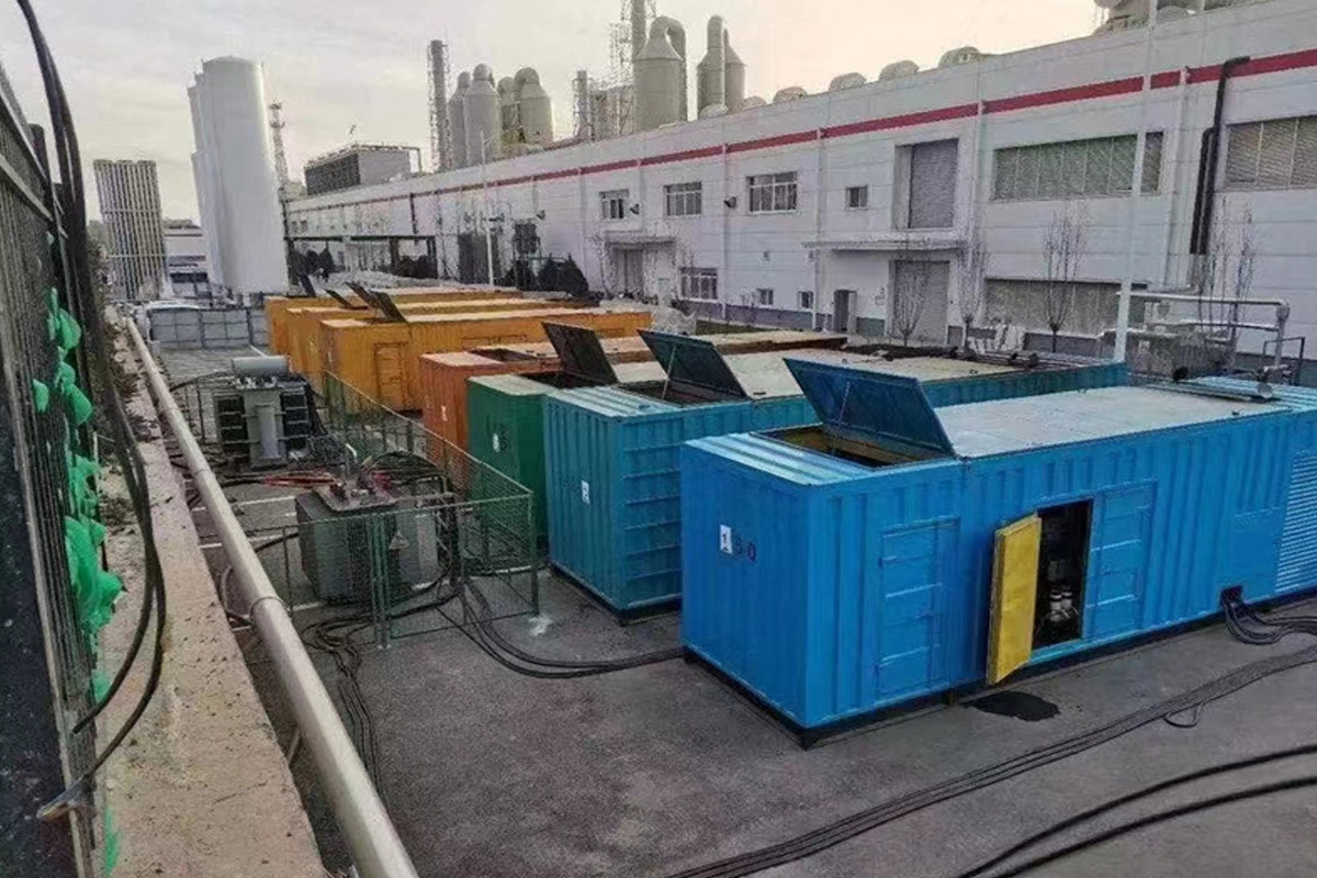城关发电机租赁施工现场