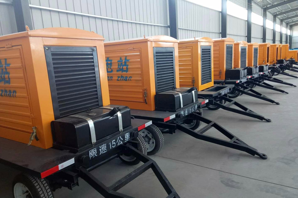 城关发电机租赁施工现场